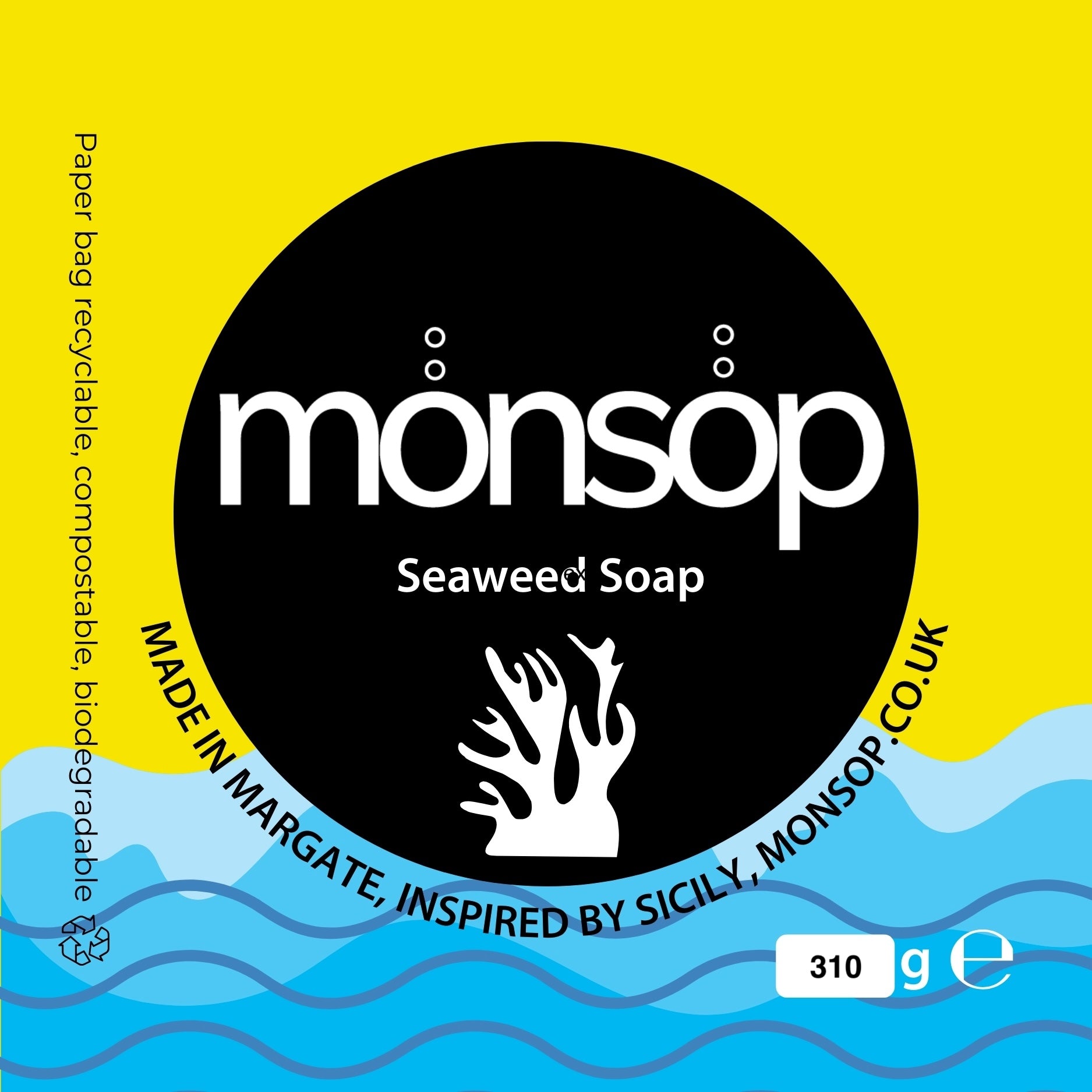 Monsop - Large Seaweed Soap 310g